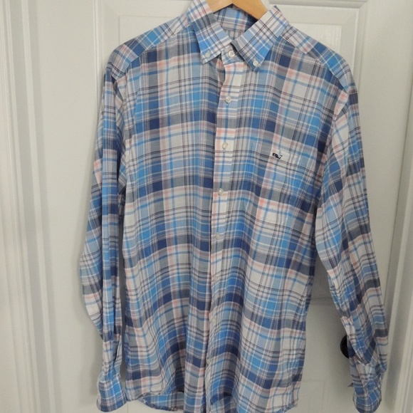 Vineyard Vines Men's Size M Plaid Button Down - Picture 1 of 4